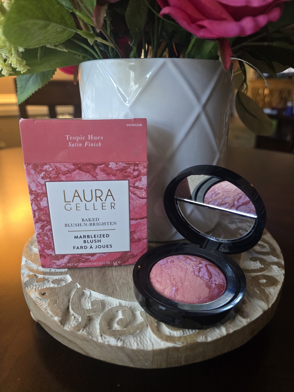 Laura Geller Tropic Hues Marbleized Blush - Baked Blush-n-brighten Satin Finish